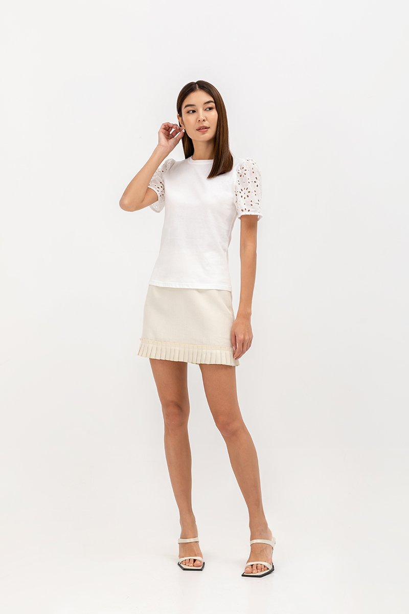 KIRU EYELET SLEEVE TOP