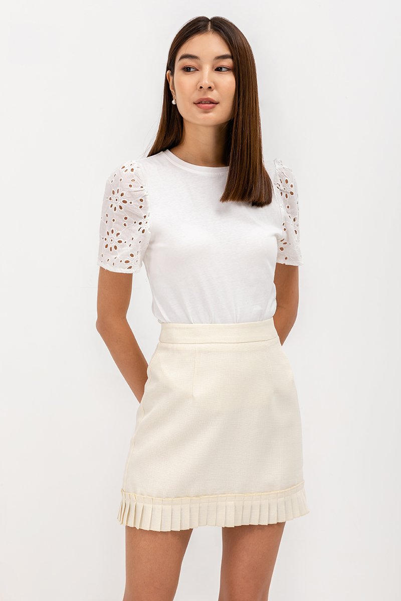 KIRU EYELET SLEEVE TOP