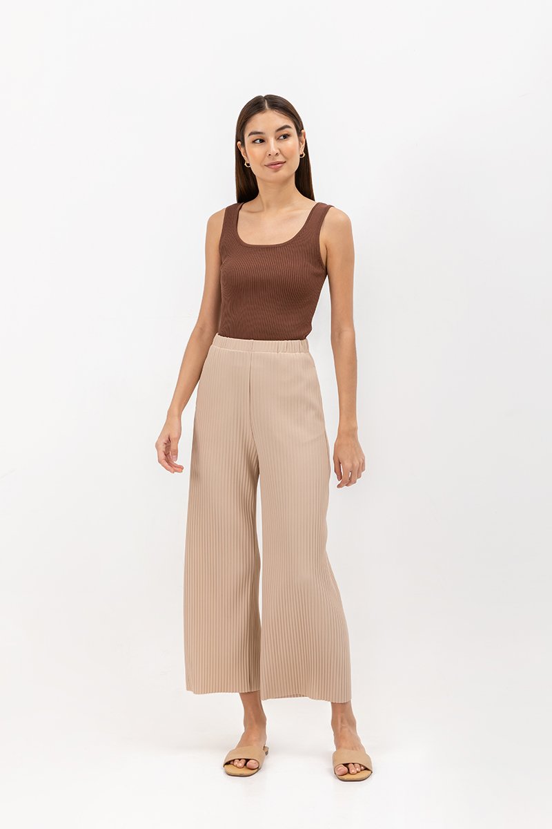 SALOME PLEATED ELASTIC PANTS