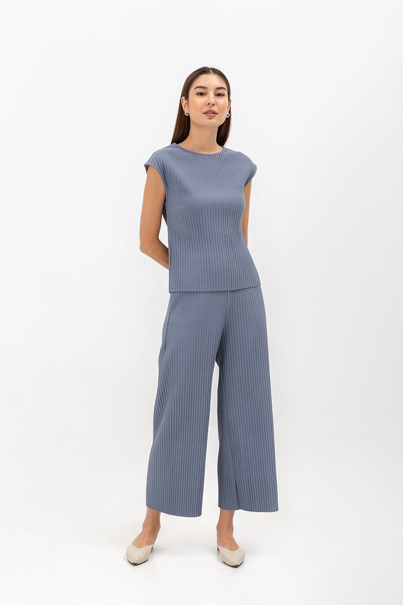 SALOME PLEATED ELASTIC PANTS