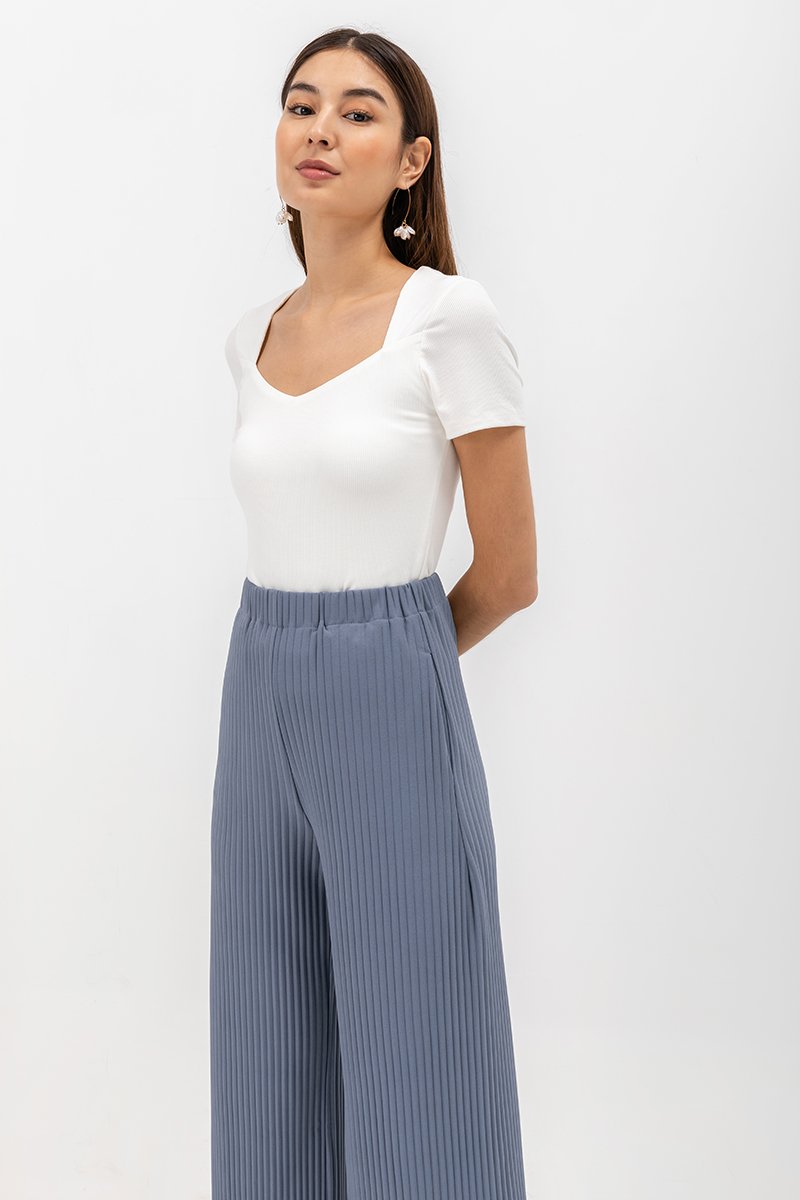 SALOME PLEATED ELASTIC PANTS