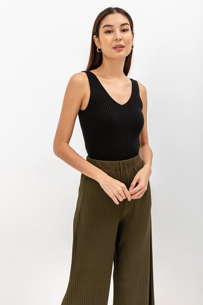 SALOME PLEATED ELASTIC PANTS