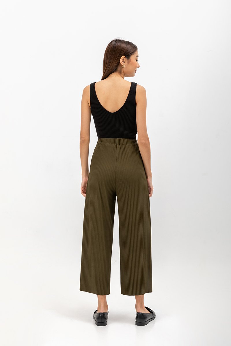SALOME PLEATED ELASTIC PANTS