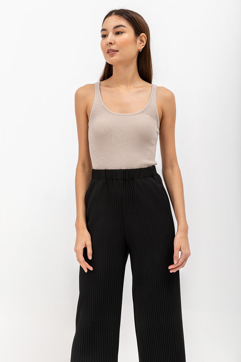 SALOME PLEATED ELASTIC PANTS