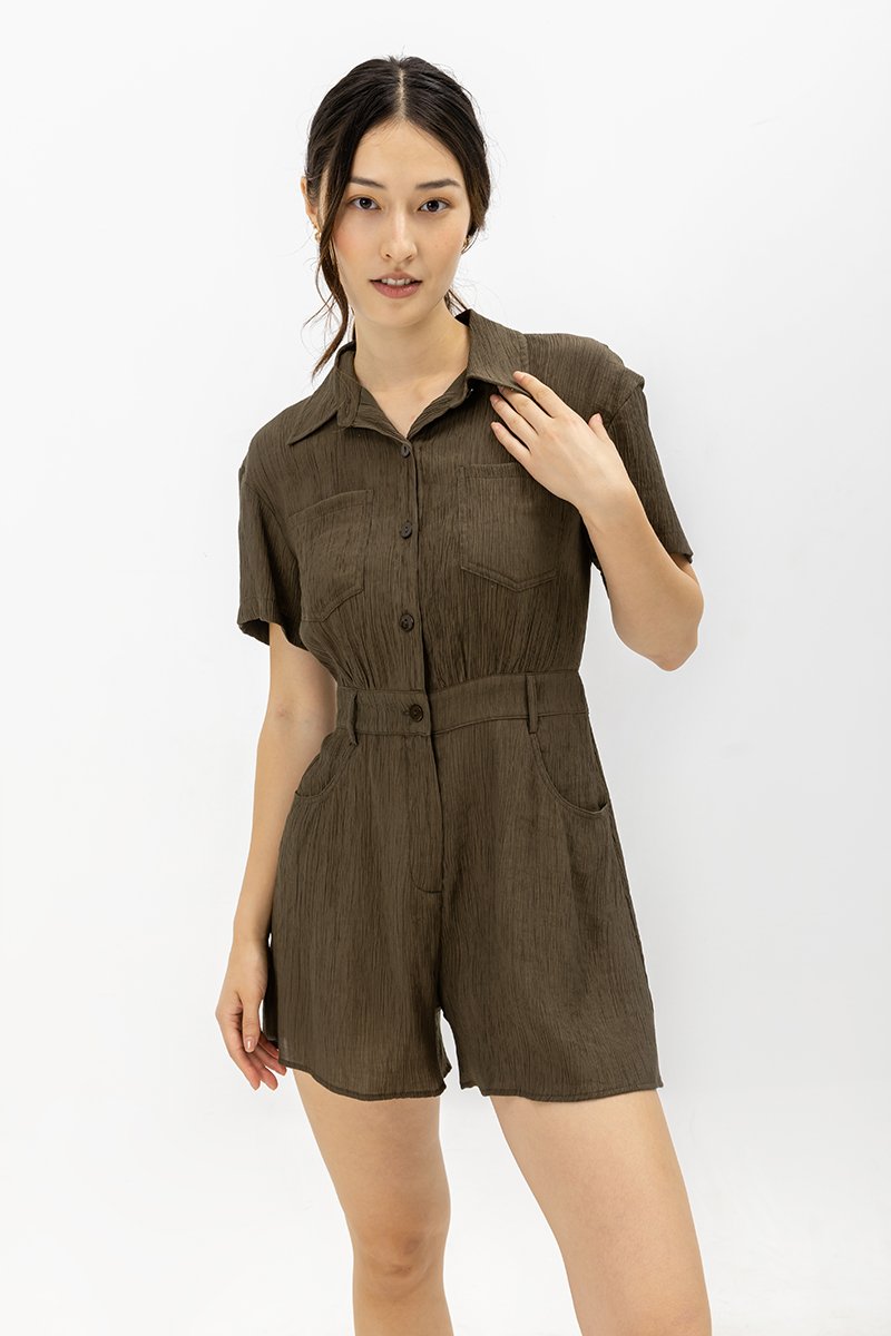 NEENA BUTTONDOWN SHIRT ROMPER