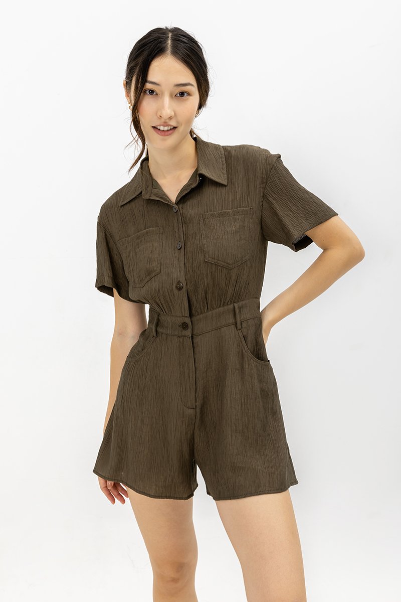 NEENA BUTTONDOWN SHIRT ROMPER