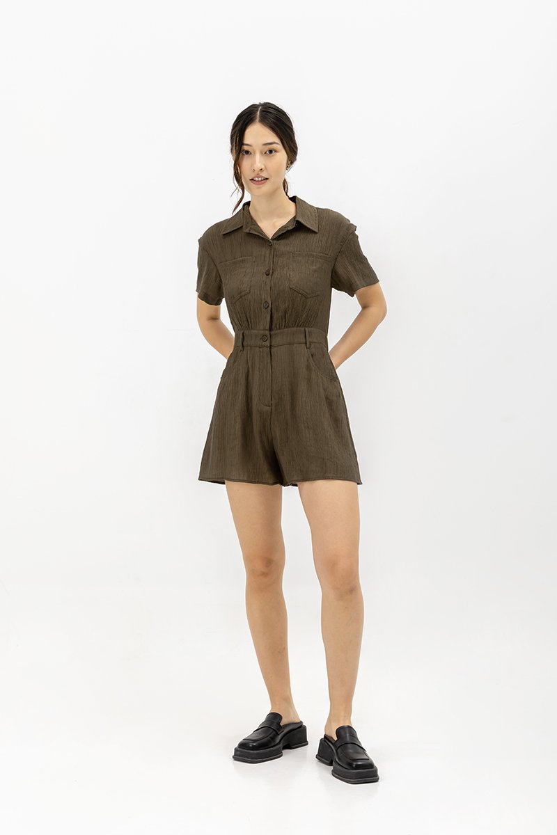 NEENA BUTTONDOWN SHIRT ROMPER