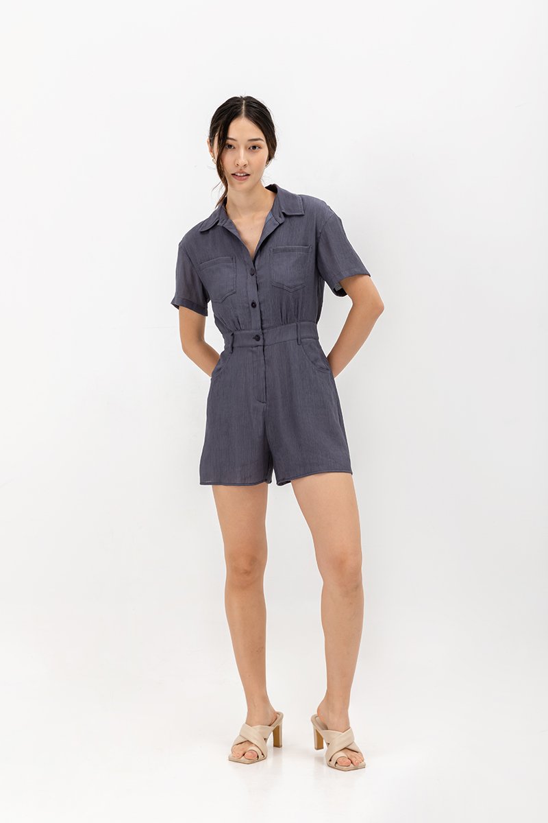 NEENA BUTTONDOWN SHIRT ROMPER