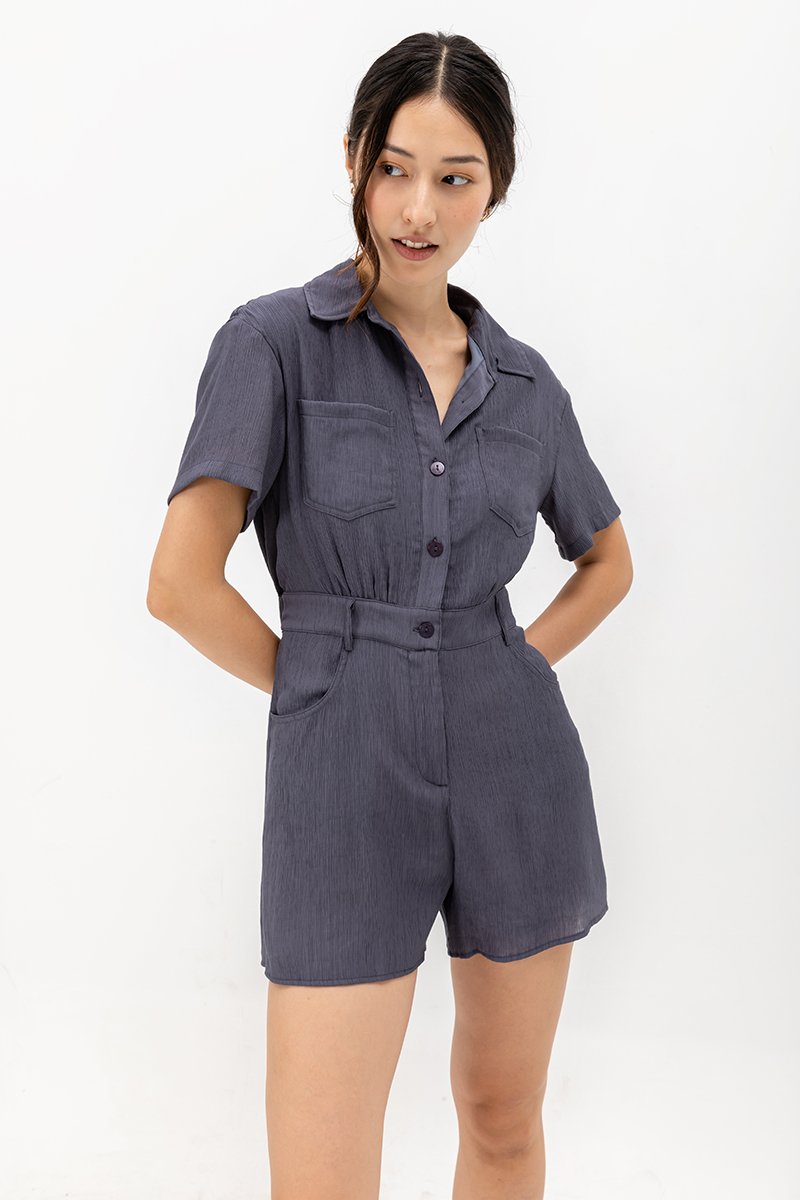 NEENA BUTTONDOWN SHIRT ROMPER