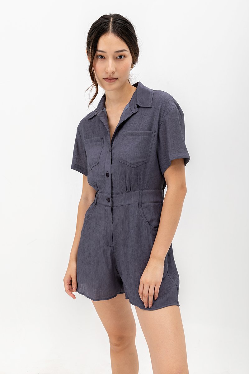 NEENA BUTTONDOWN SHIRT ROMPER