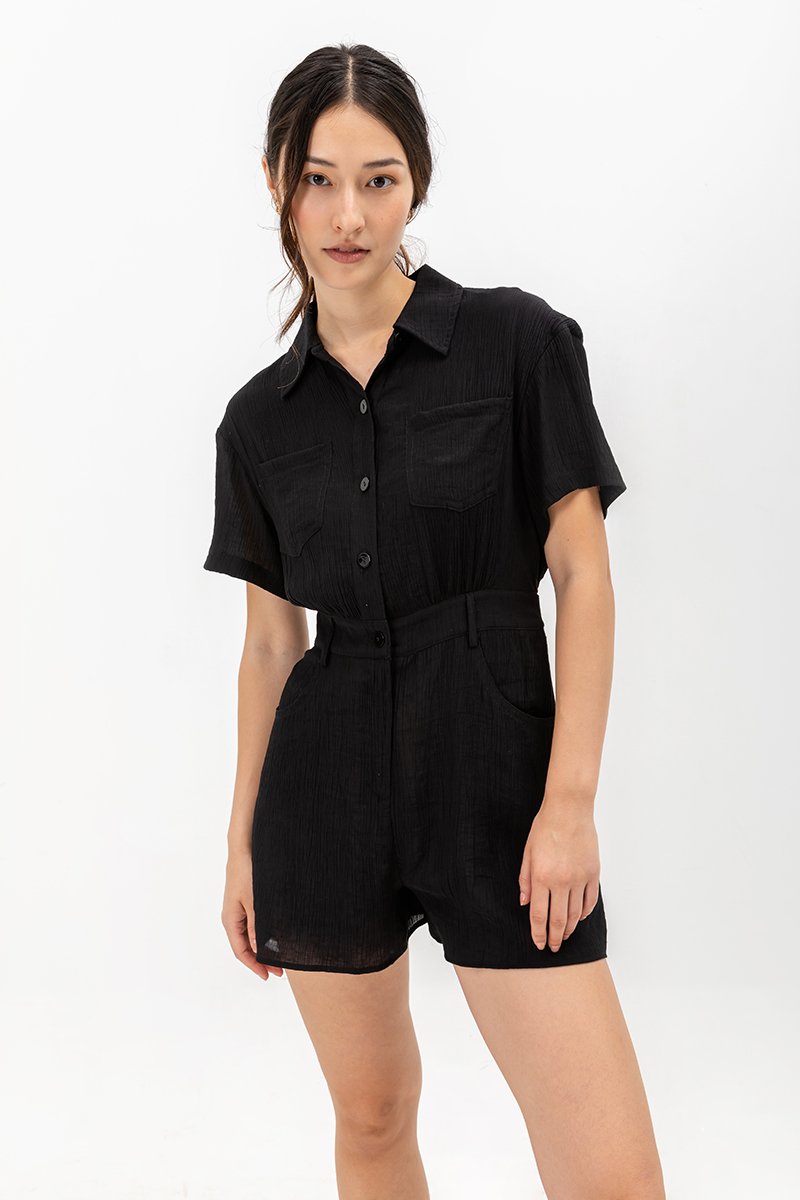 NEENA BUTTONDOWN SHIRT ROMPER