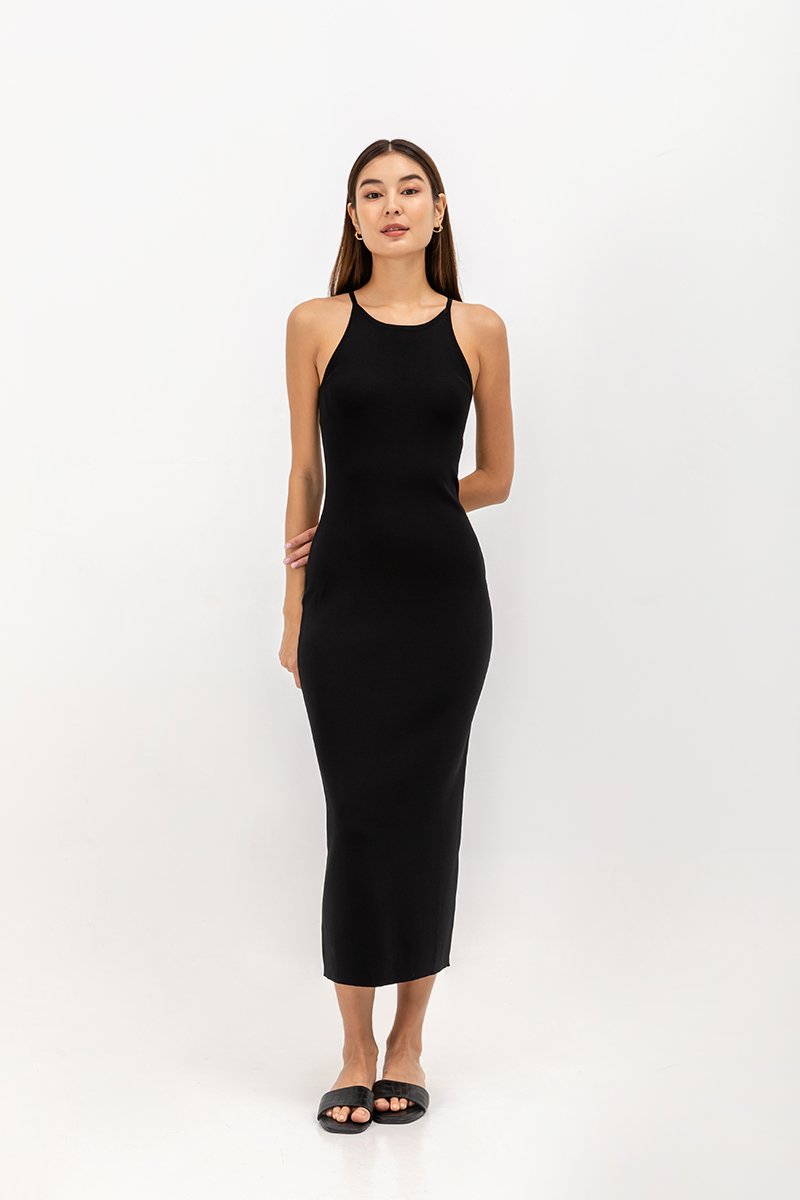 MINDI CUT IN KNIT DRESS