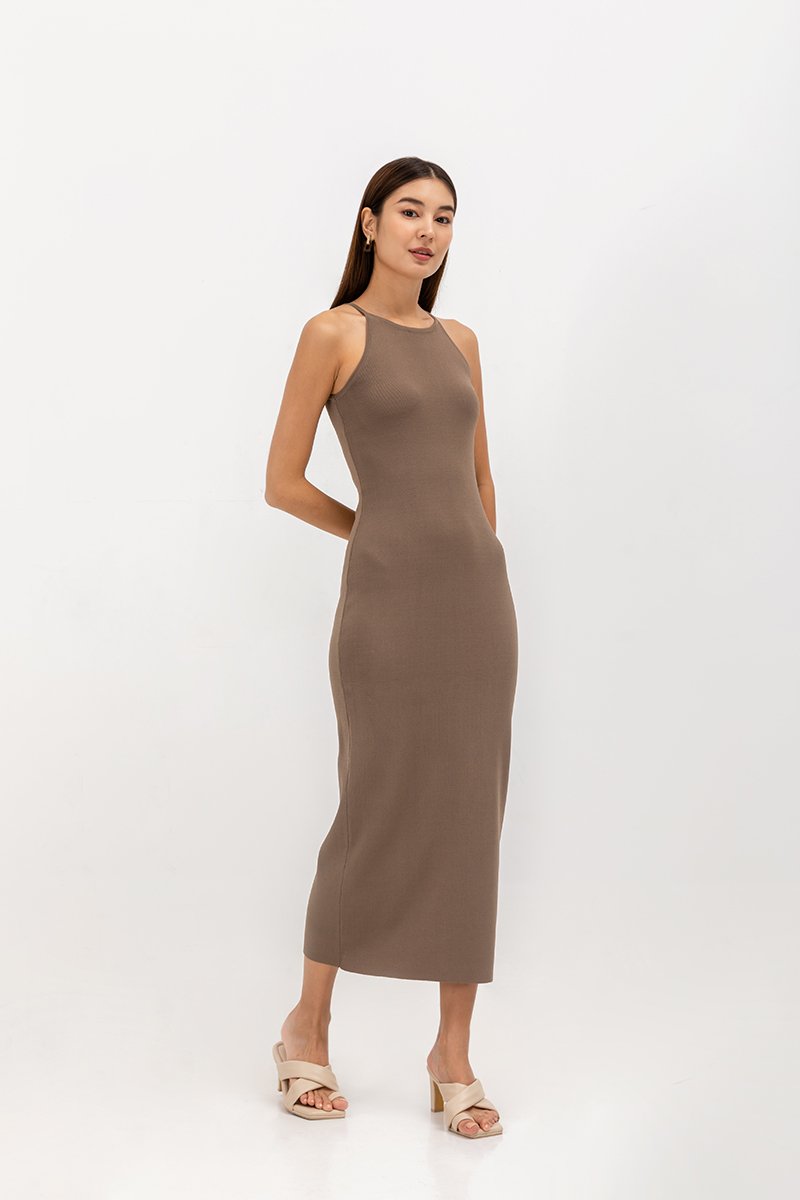 MINDI CUT IN KNIT DRESS