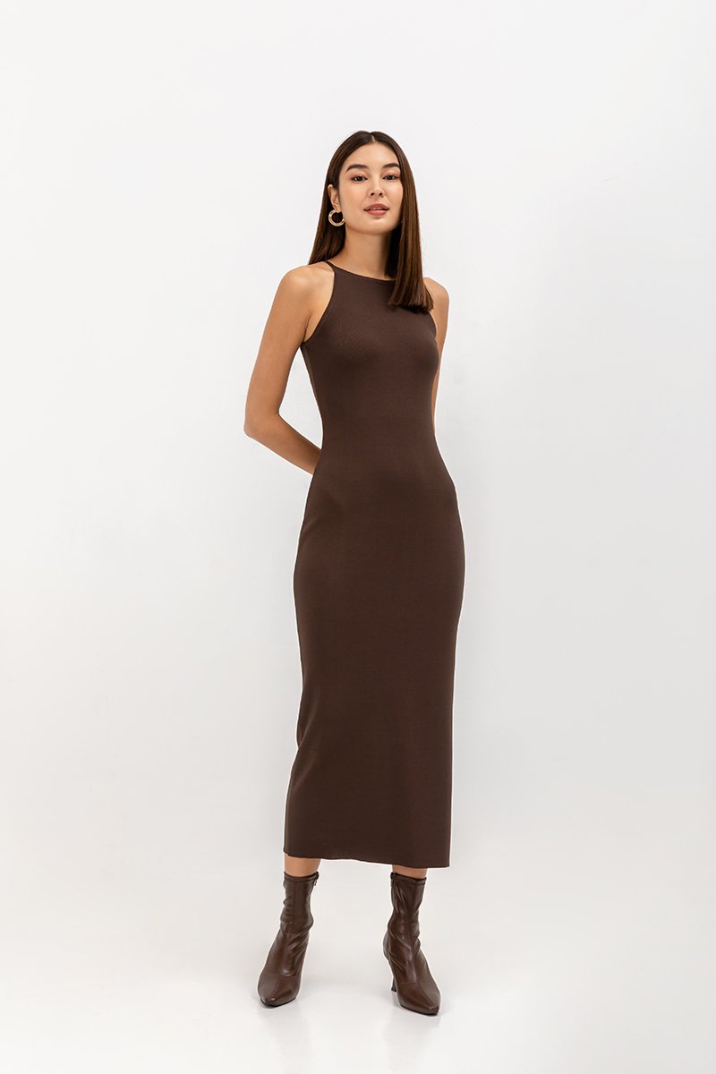 MINDI CUT IN KNIT DRESS