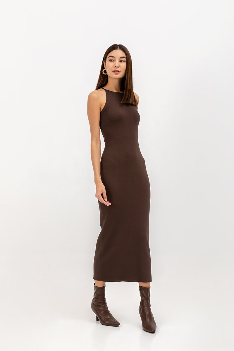 MINDI CUT IN KNIT DRESS