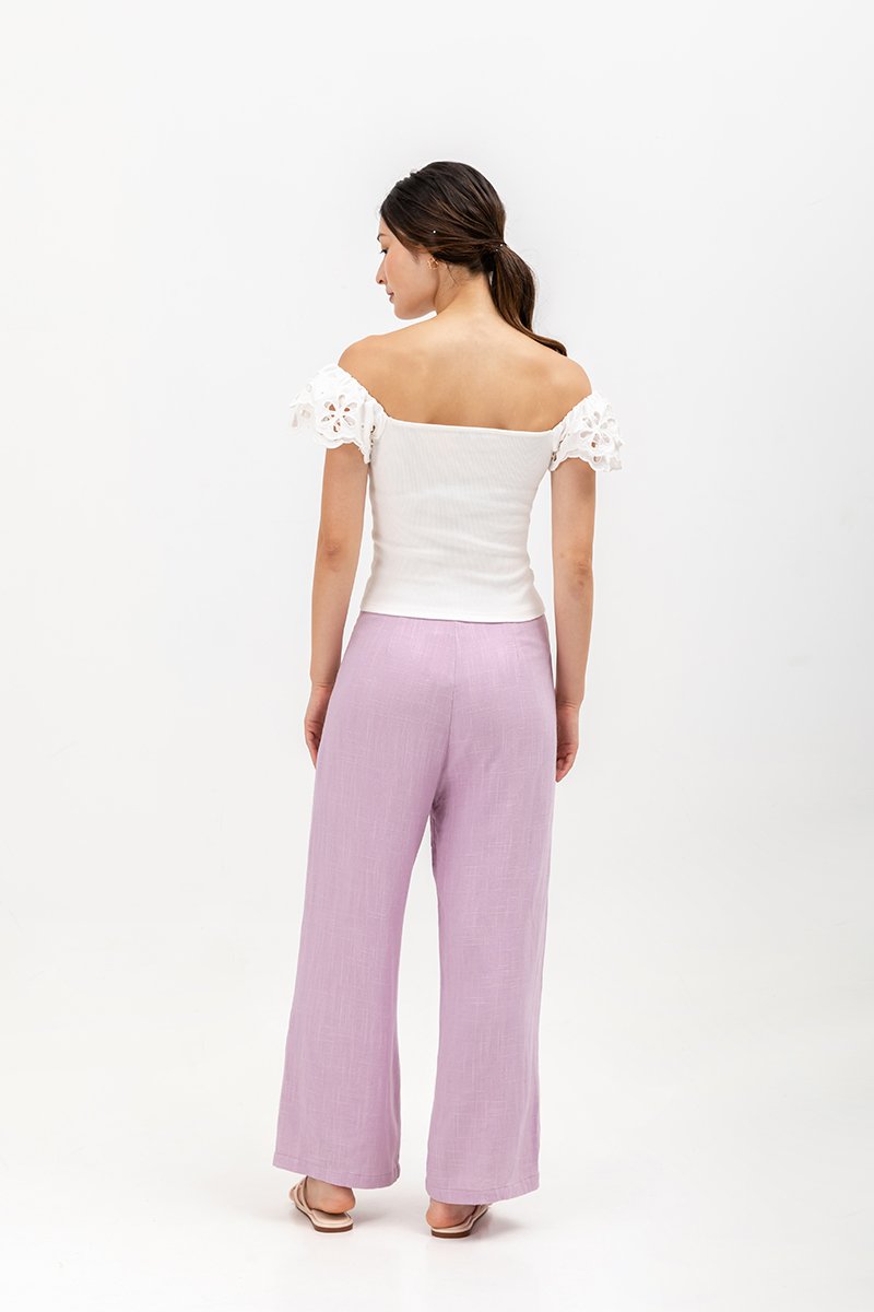 FERINA EYELET SLEEVE TOP