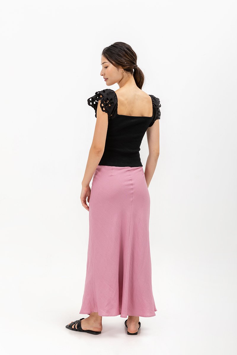 FERINA EYELET SLEEVE TOP