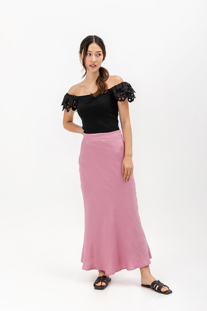 FERINA EYELET SLEEVE TOP