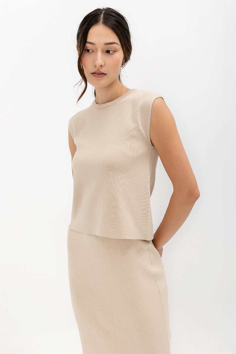 CARMINIA BACK KEYHOLE KNIT TOP CARMINIA BACK KEYHOLE KNIT TOP