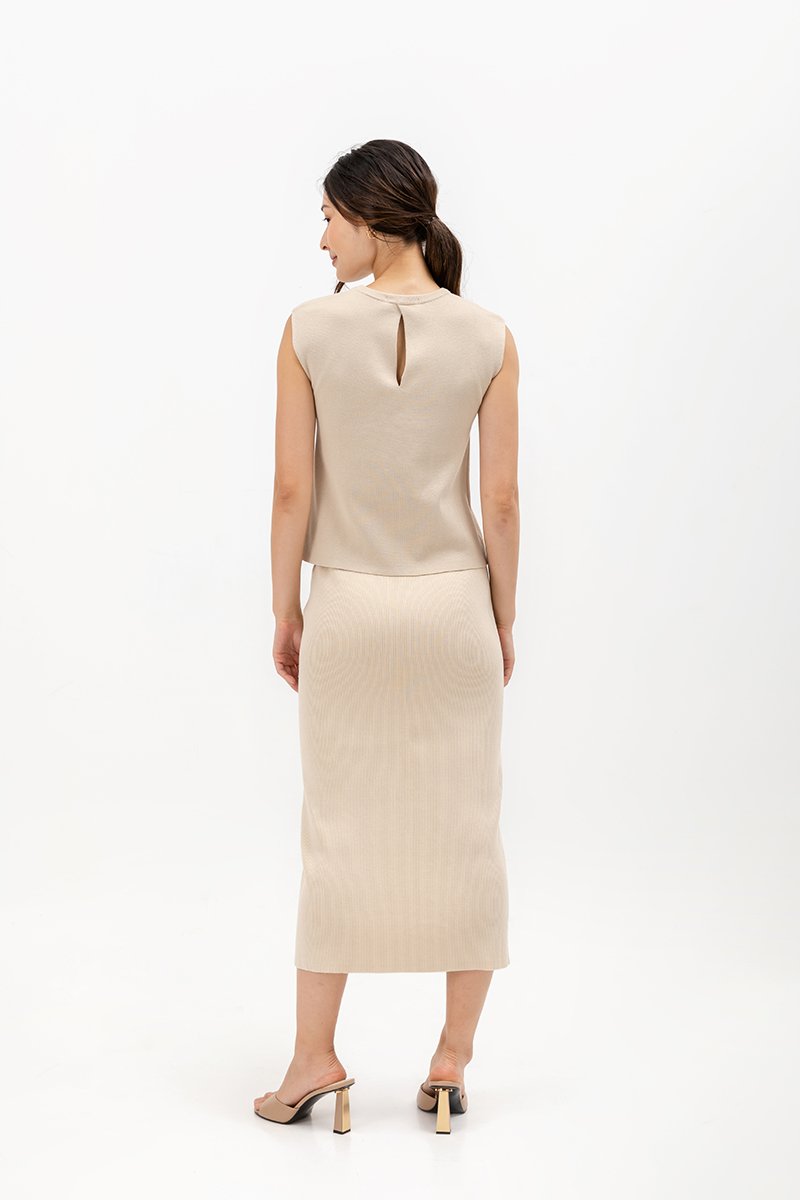 CARMINIA BACK KEYHOLE KNIT TOP CARMINIA BACK KEYHOLE KNIT TOP