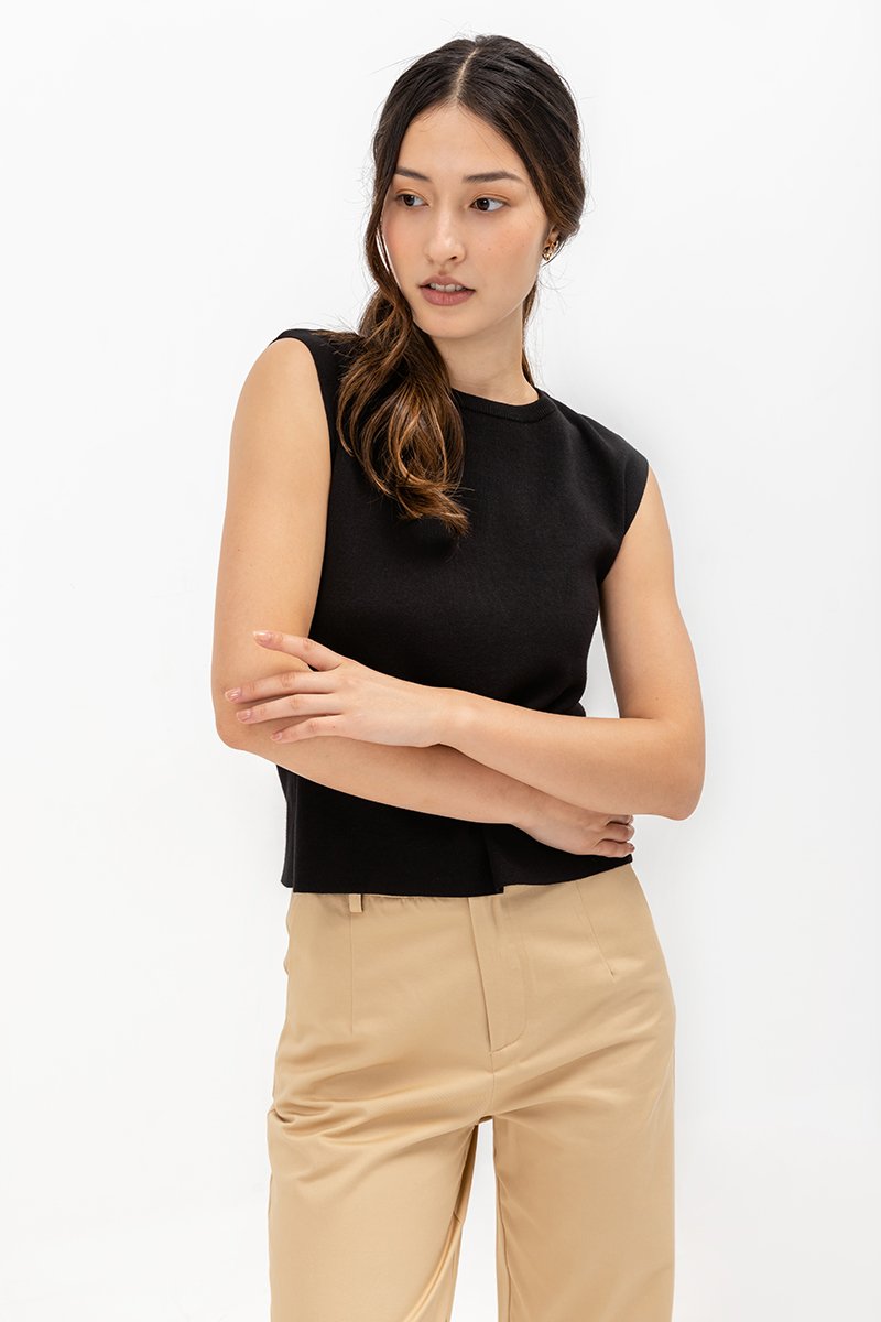 CARMINIA BACK KEYHOLE KNIT TOP CARMINIA BACK KEYHOLE KNIT TOP