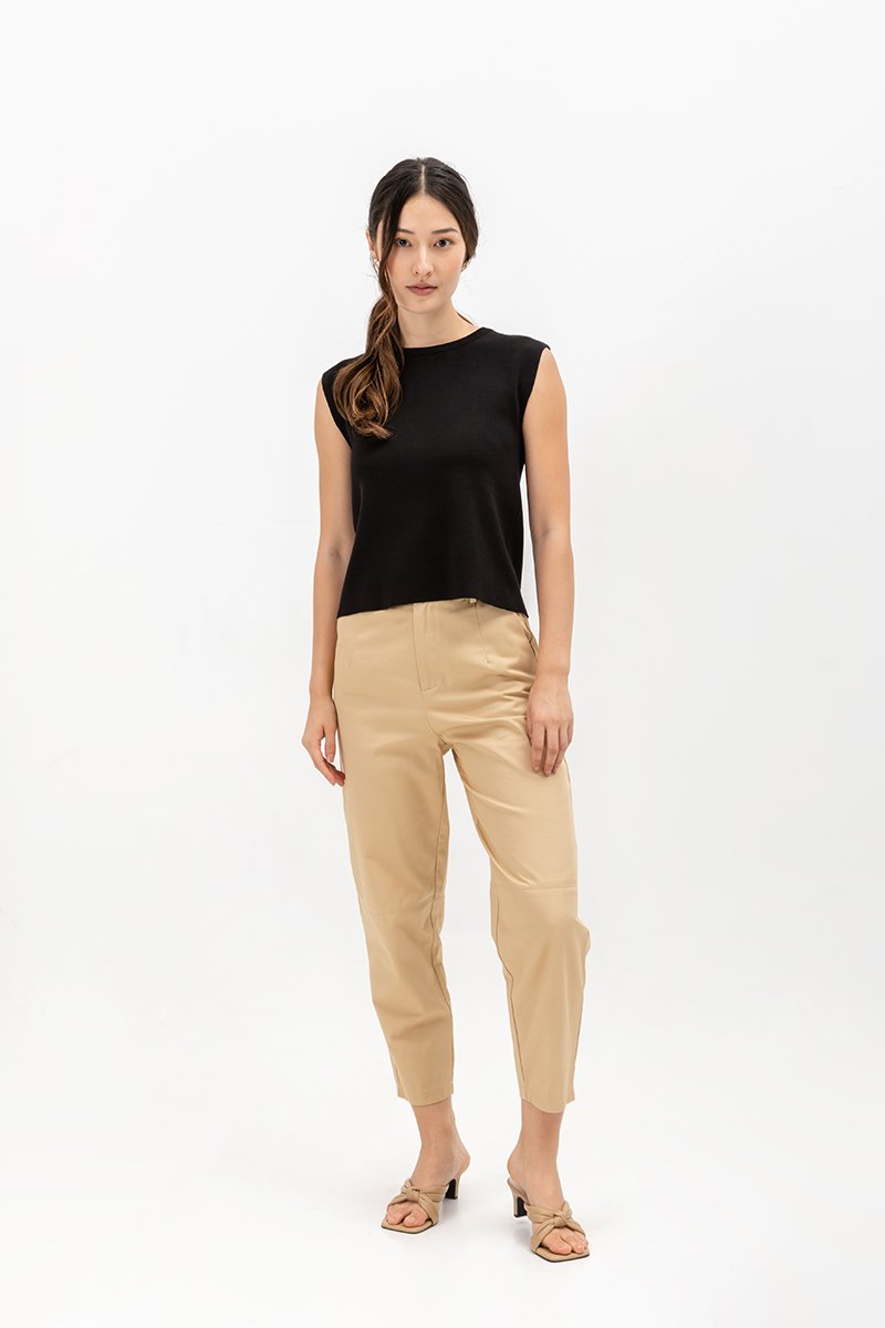 CARMINIA BACK KEYHOLE KNIT TOP CARMINIA BACK KEYHOLE KNIT TOP