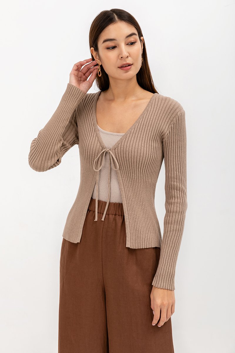 VIKI RIBBON TIE CARDIGAN