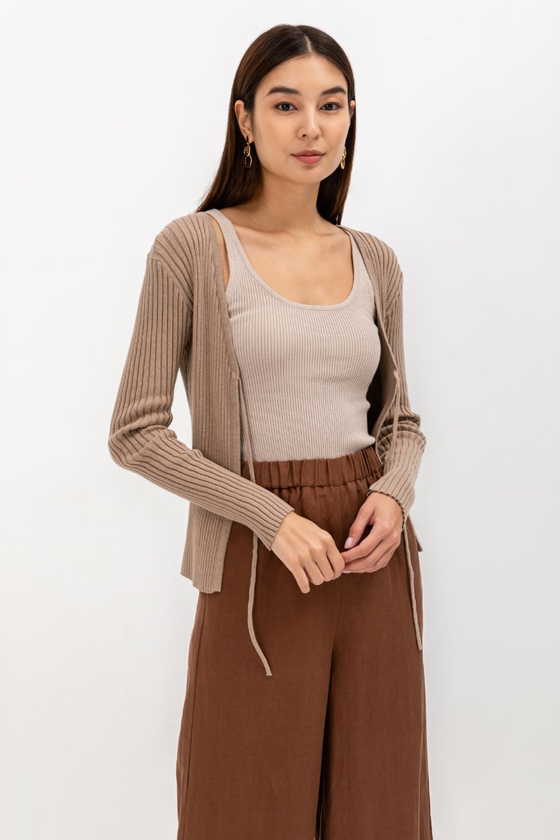 VIKI RIBBON TIE CARDIGAN