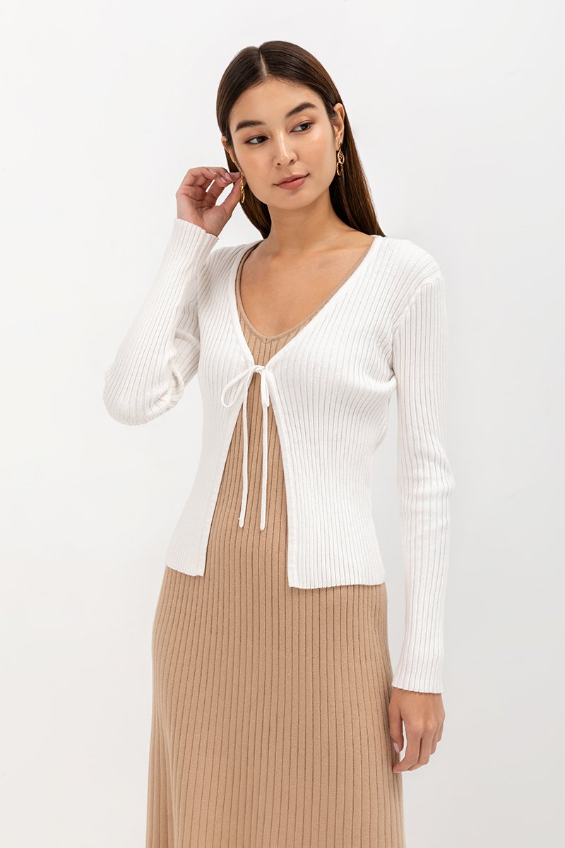 VIKI RIBBON TIE CARDIGAN