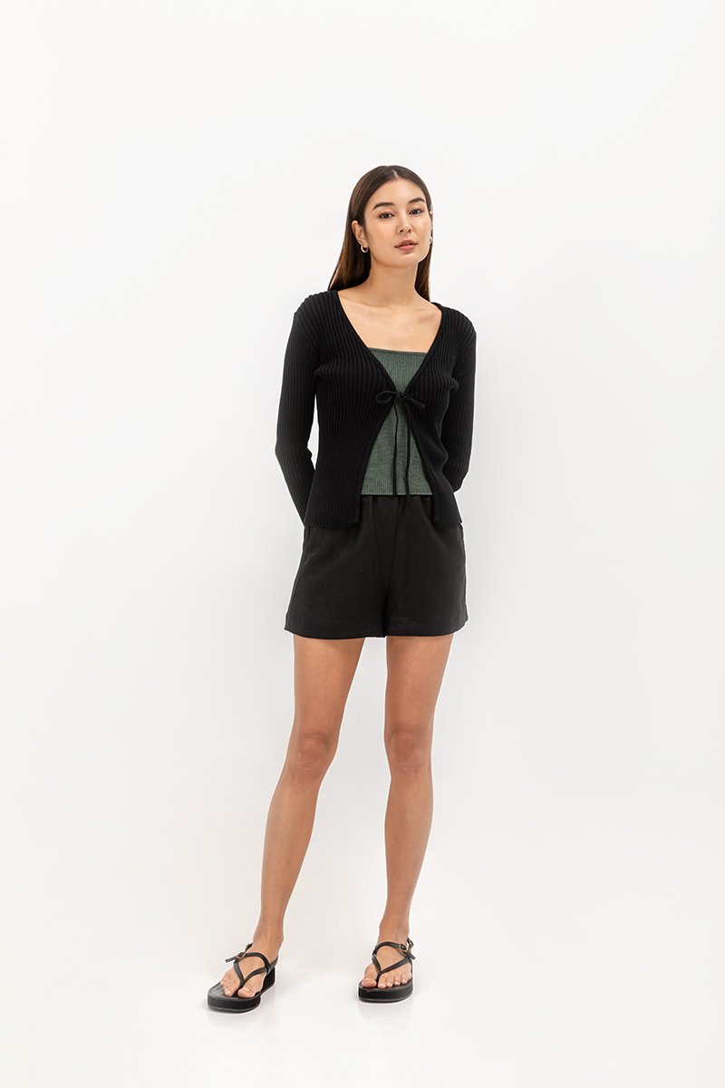 VIKI RIBBON TIE CARDIGAN