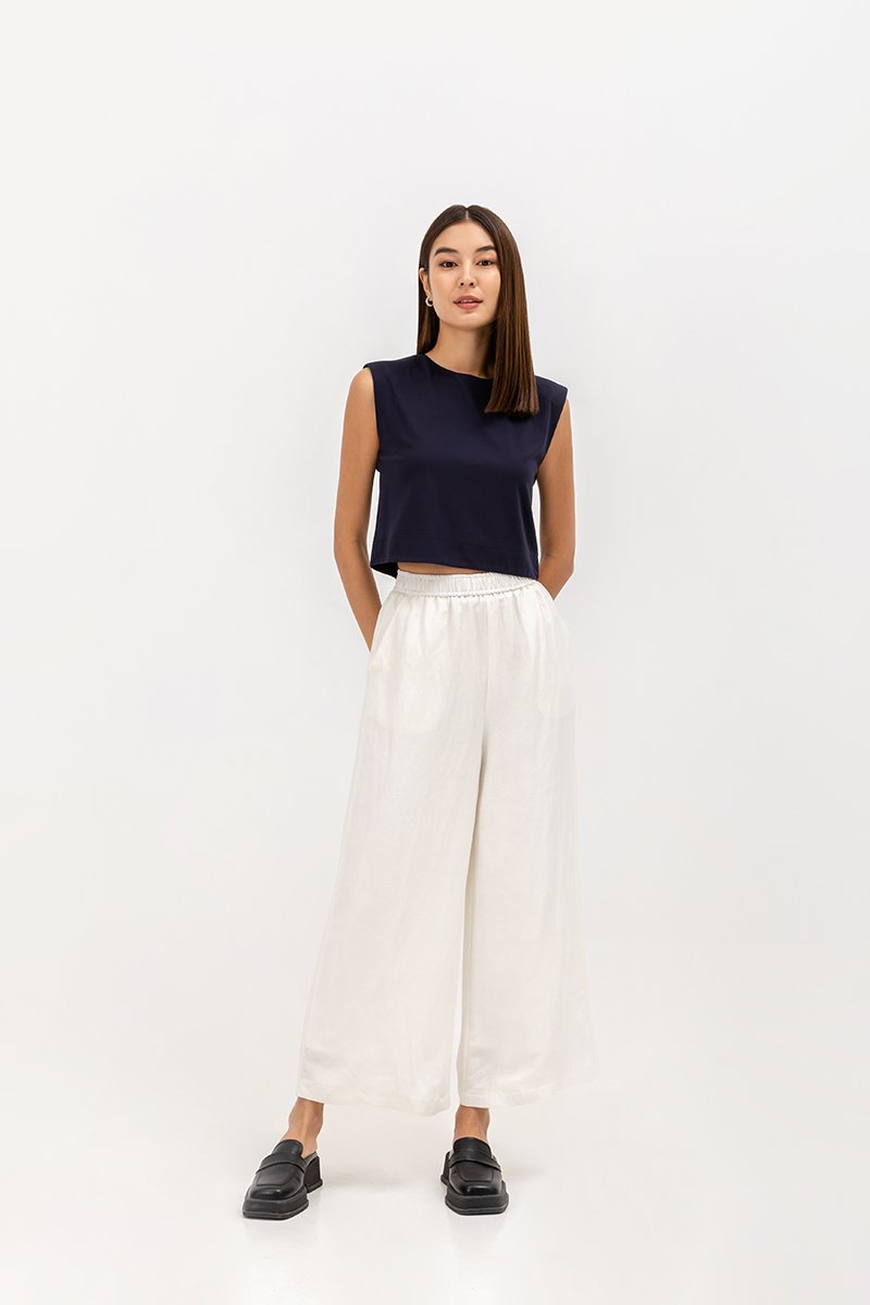 HENRY LINEN ELASTIC PANTS