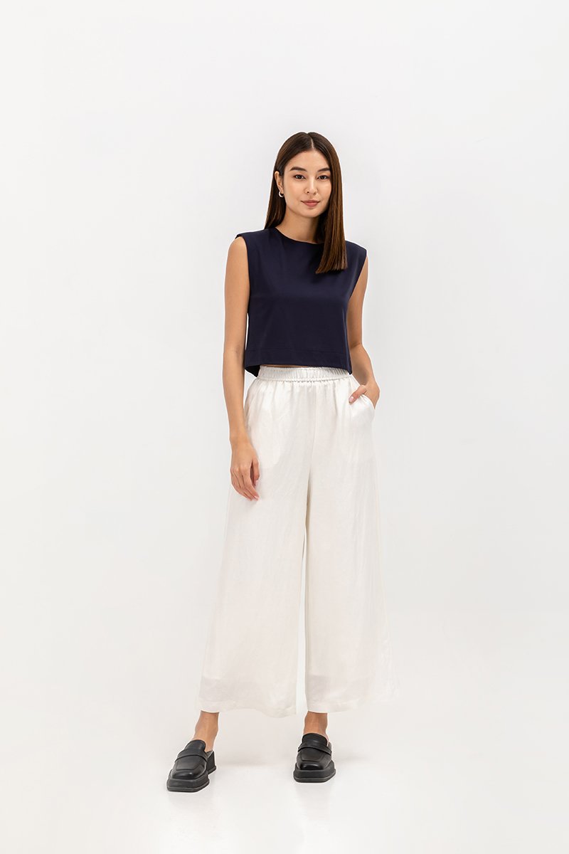 HENRY LINEN ELASTIC PANTS