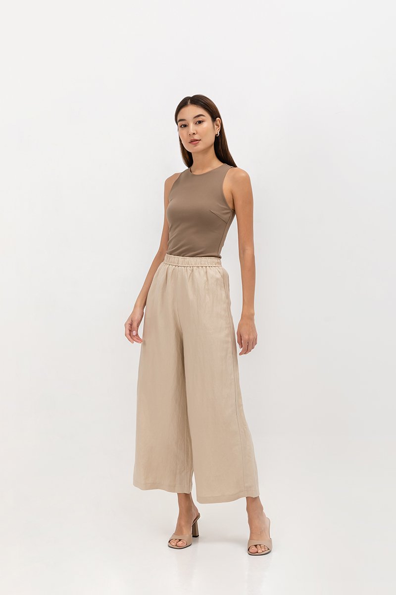 HENRY LINEN ELASTIC PANTS