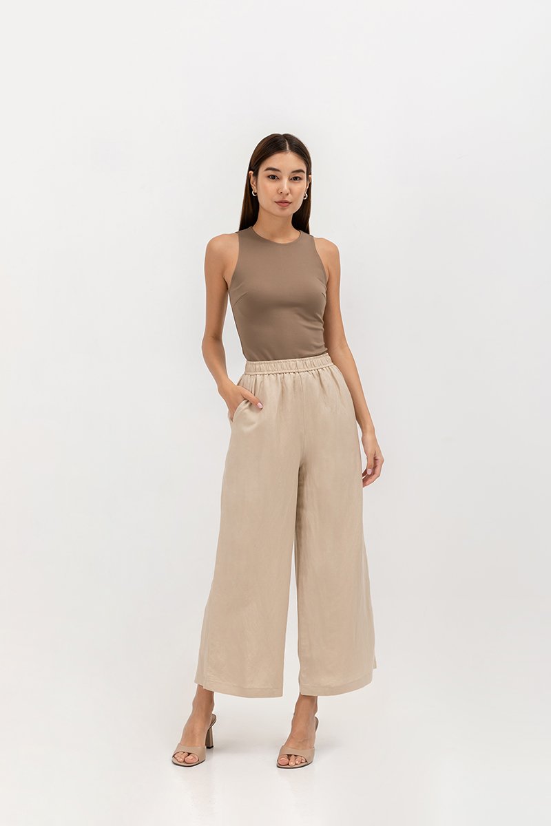 HENRY LINEN ELASTIC PANTS