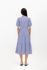 SYLVANA TIERED STRIPED DRESS