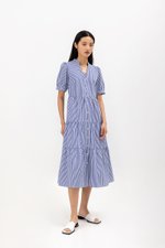 SYLVANA TIERED STRIPED DRESS