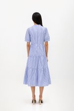 SYLVANA TIERED STRIPED DRESS