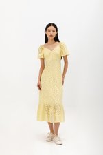 KEILANA FLUTTER SLEEVE EYELET DRESS KEILANA FLUTTER SLEEVE EYELET DRESS