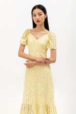 KEILANA FLUTTER SLEEVE EYELET DRESS KEILANA FLUTTER SLEEVE EYELET DRESS