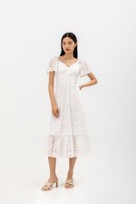 KEILANA FLUTTER SLEEVE EYELET DRESS KEILANA FLUTTER SLEEVE EYELET DRESS