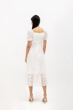 KEILANA FLUTTER SLEEVE EYELET DRESS KEILANA FLUTTER SLEEVE EYELET DRESS