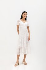 KEILANA FLUTTER SLEEVE EYELET DRESS KEILANA FLUTTER SLEEVE EYELET DRESS