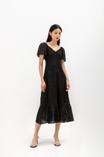 KEILANA FLUTTER SLEEVE EYELET DRESS KEILANA FLUTTER SLEEVE EYELET DRESS