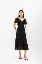 KEILANA FLUTTER SLEEVE EYELET DRESS KEILANA FLUTTER SLEEVE EYELET DRESS