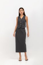 SASKIA CONTRAST BUTTON VEST