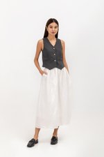 SASKIA CONTRAST BUTTON VEST