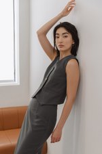 SASKIA CONTRAST BUTTON VEST