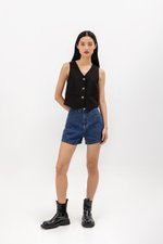 SASKIA CONTRAST BUTTON VEST