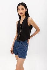 SASKIA CONTRAST BUTTON VEST