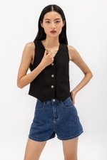 SASKIA CONTRAST BUTTON VEST